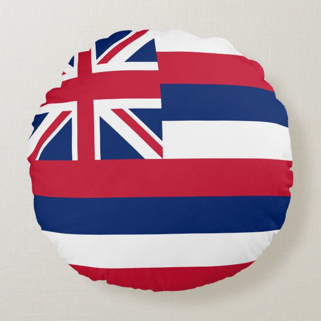 Hawaii State Flag Round Cushion (Front)