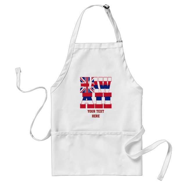 Hawaii state flag text standard apron (Front)