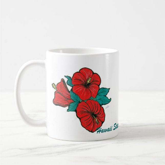 Hawaii State Flower, Hibiscus Mug (Left)