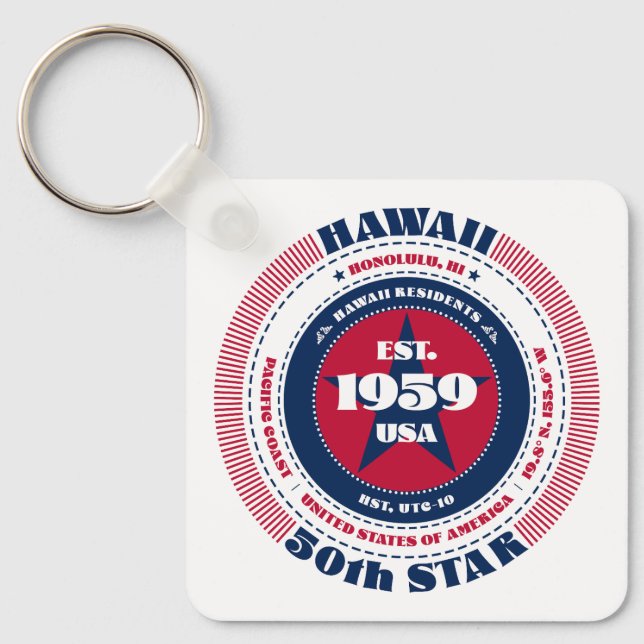 Hawaii State Keychain (Front)