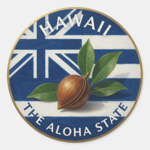 Hawaii State Pride 🌺 Classic Round Sticker