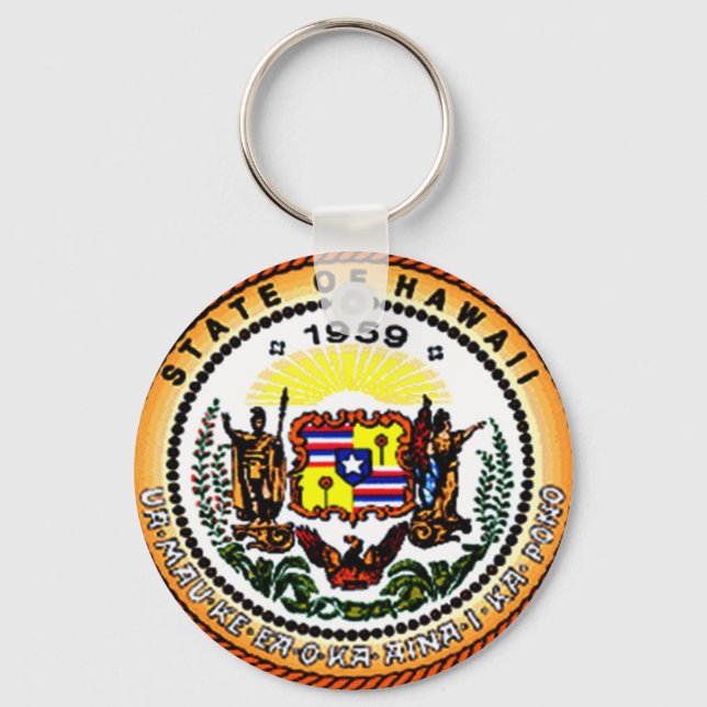 Hawaii state seal key ring (Front)