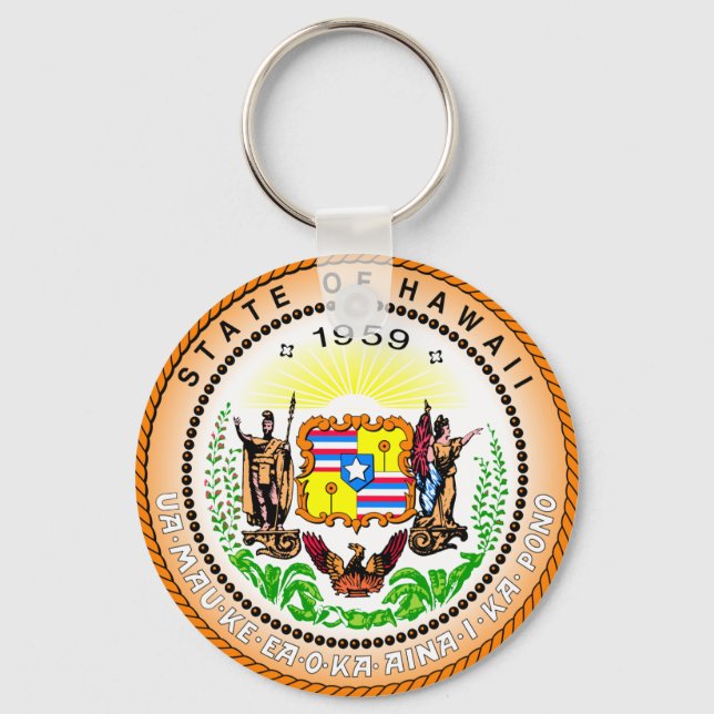 Hawaii State Seal Keychain (Front)