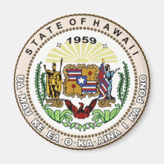 Hawaii State Seal Magnet (Front)