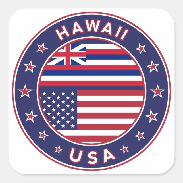 Hawaii sticker, Hawaii, USA Square Sticker (Front)