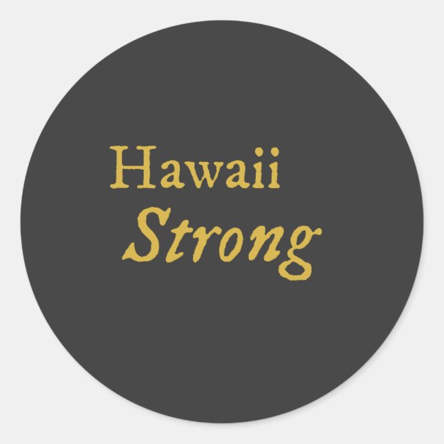Hawaii Strong Classic Round Sticker (Front)