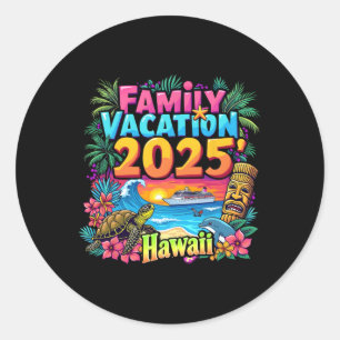 Hawaii Summer Matching Trip Family Vacation 2025 V Classic Round Sticker