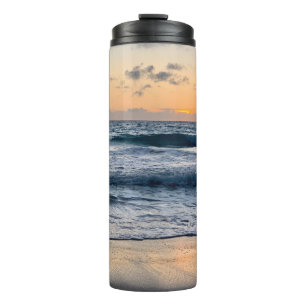 Hawaii sunrise beach thermal tumbler