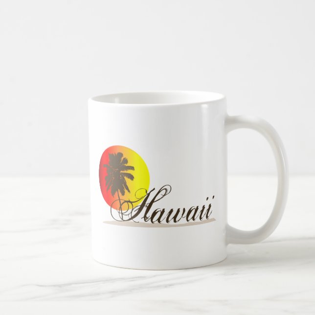 Hawaii Sunset Souvenir Coffee Mug (Right)
