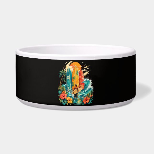 Hawaii Surfboard Wave Beach Surfer Vintage (Front)