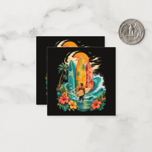 Hawaii Surfboard Wave Beach Surfer Vintage Card