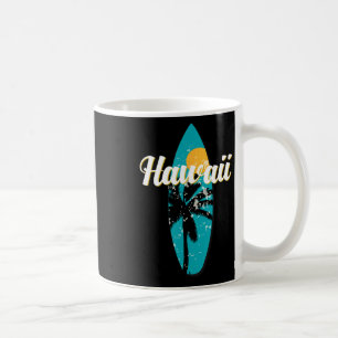 Hawaii Surfing Aloha Vintage Retro Surfboard Beach Coffee Mug