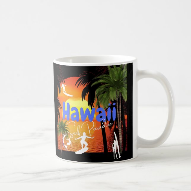 Hawaii Surfing Dude Coffee Mug (Right)