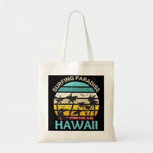 Hawaii surfing paradise tote bag (Front)