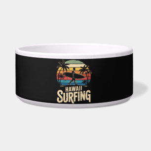 hawaii surfing retro - vintage sunset beach surfer