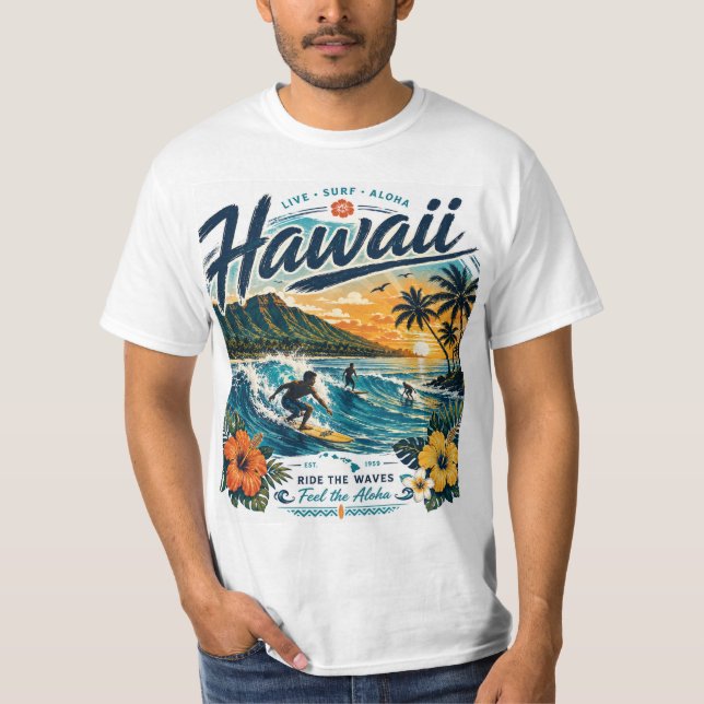 Hawaii Surfing T-Shirt (Front)