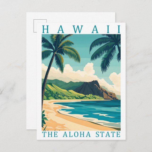 Hawaii the Aloha State USA Travel Place Postcard (Front/Back)
