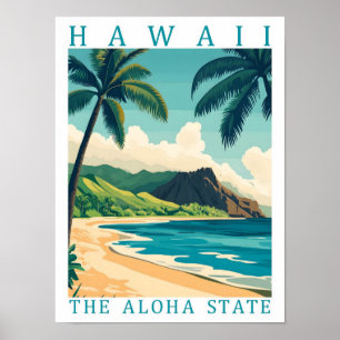 Hawaii the Aloha State USA Travel Place Poster