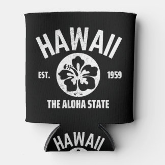 Hawaii The Aloha State Vintage State Graphic Can Cooler