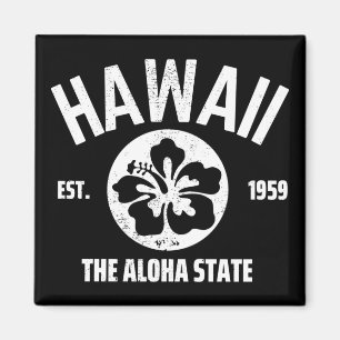 Hawaii The Aloha State Vintage State Graphic Magnet