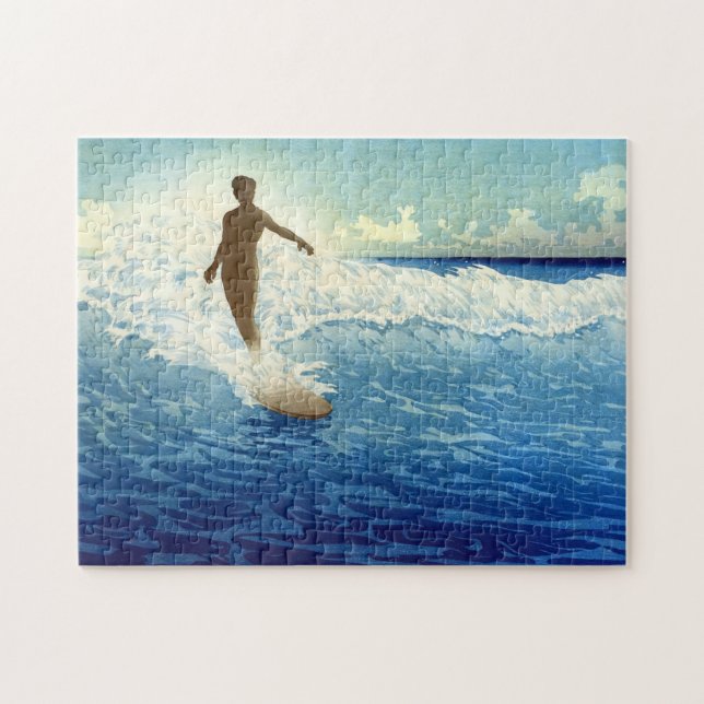 'Hawaii, The Surf Rider' - Charles W. Bartlett Jigsaw Puzzle (Horizontal)