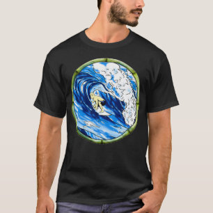 Hawaii Tiki Surfing Surf Surfboard Surfer 2Sided T-Shirt