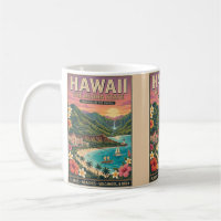 Hawaii Travel Poster - The Aloha State Paradise