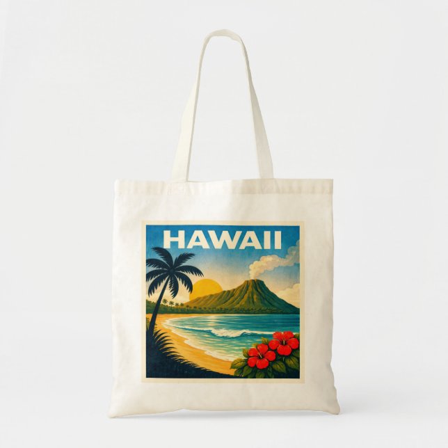 Hawaii Travel Poster Tote Bag (Front)