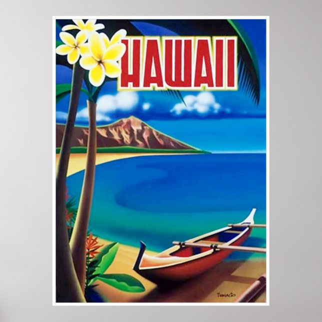 Hawaii Travel Poster Vintage Art (Front)
