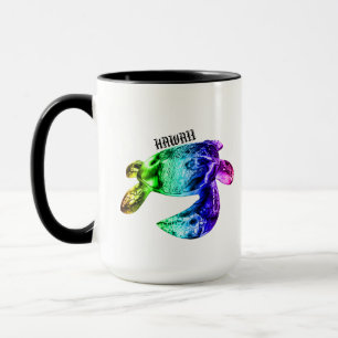 Hawaii Tribal Honu Rainbow Mug