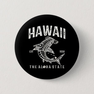 Hawaii Tribal Shark Aloha lynesian Hawaiian Beach 6 Cm Round Badge