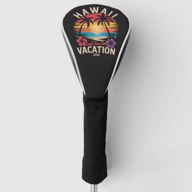 Hawaii Trip 2026 Summer Vacation Beach Golf Head Cover (Front)