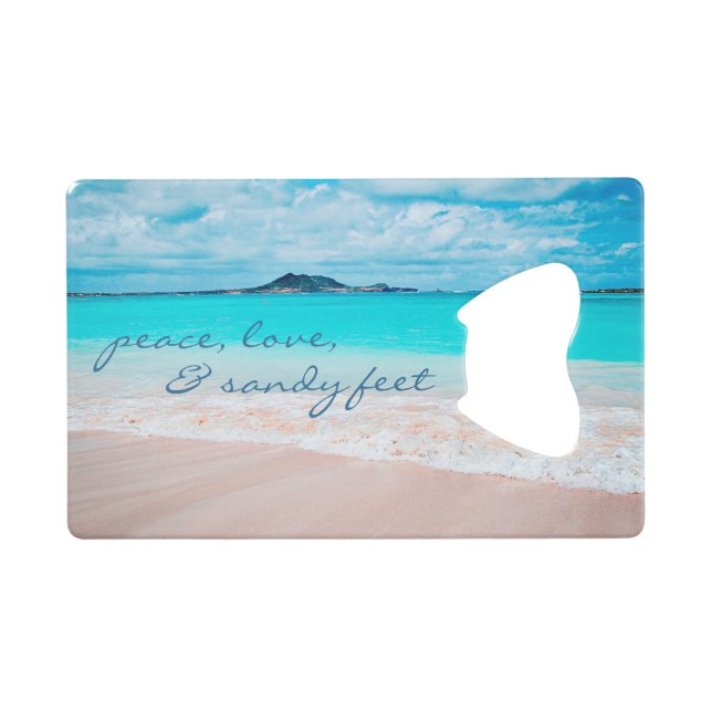 Hawaii Tropical Beach Peace Love Sandy Feet Script (Front (Horizontal))