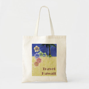 Hawaii Tropical Beach Retro Vintage Travel Poster Tote Bag
