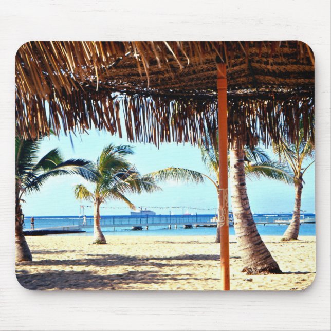 Hawaii Tropical Beach Scene Mouse Pad (Front)