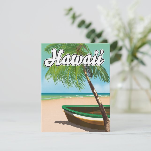 Hawaii Tropical Beach travel poster (Standing Front)