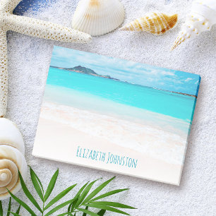 Hawaii tropical beach turquoise ocean photo custom post-it notes