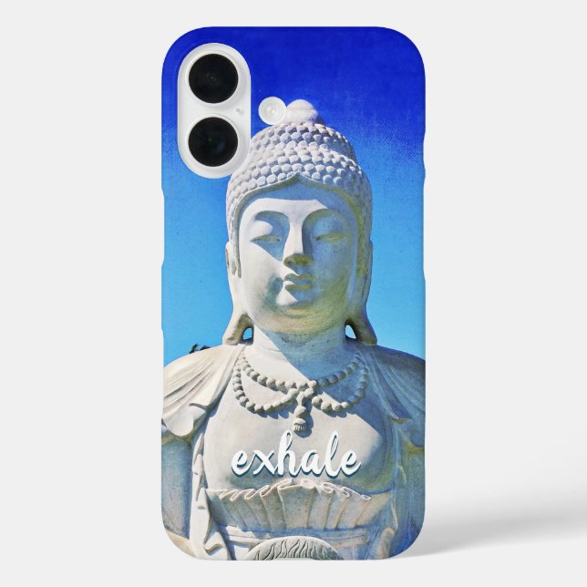Hawaii Tropical Buddha Photo Exhale Quote Script Case-Mate iPhone Case (Back)