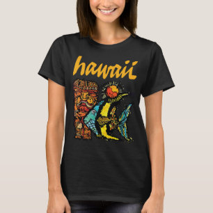 Hawaii Tropical Fish Yellow Retro Travel T-Shirt