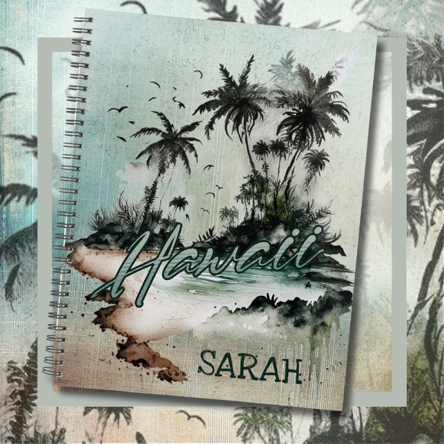 Hawaii Tropical Palm Tree Island Planner (Hawaii Tropical Palm Tree Island Notebook with Personalization)