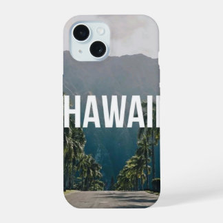 Hawaii Tropical Palm Trees Aesthetic iPhone 15 Case