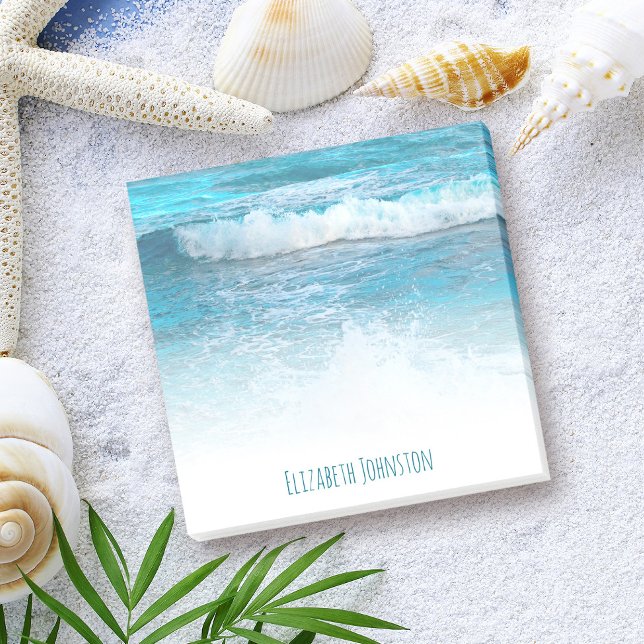 Hawaii tropical turquoise ocean waves photo custom post-it notes (Creator Uploaded)