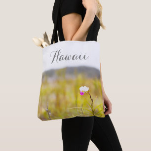 Hawaii Tropical Wild Orchid • Volcanoes Nat'l Park Tote Bag