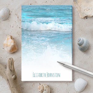 Hawaii turquoise blue ocean waves photo custom post-it notes