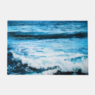 Hawaii turquoise ocean waves photo tropical bold doormat