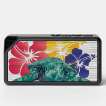 Hawaii Turtle and Flowers