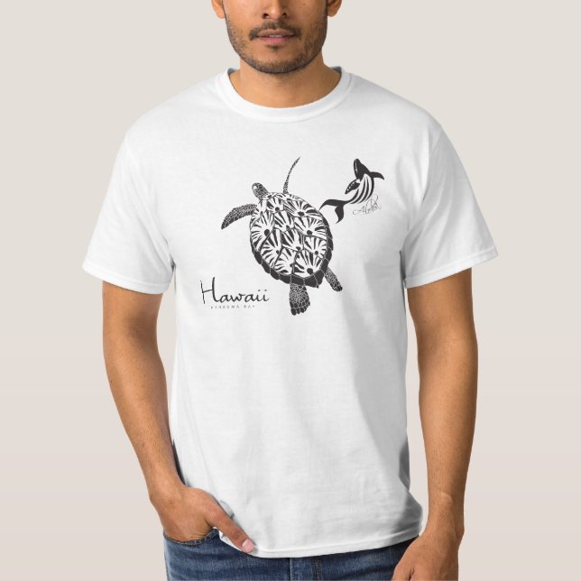 Hawaii Turtle and Whale T-Shirt (Front)