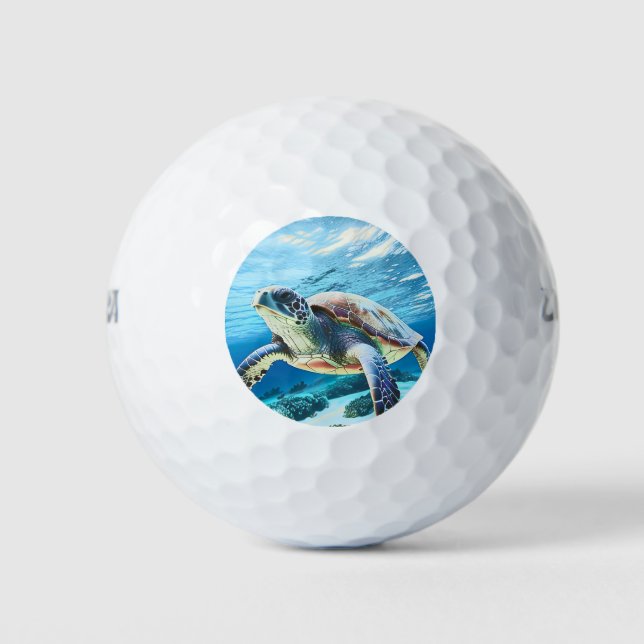 Hawaii Turtle Honu Photo  Golf Balls (Front)