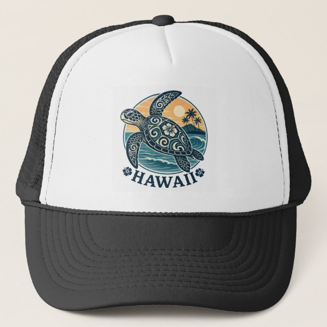 Hawaii Turtle Trucker Hat (Front)