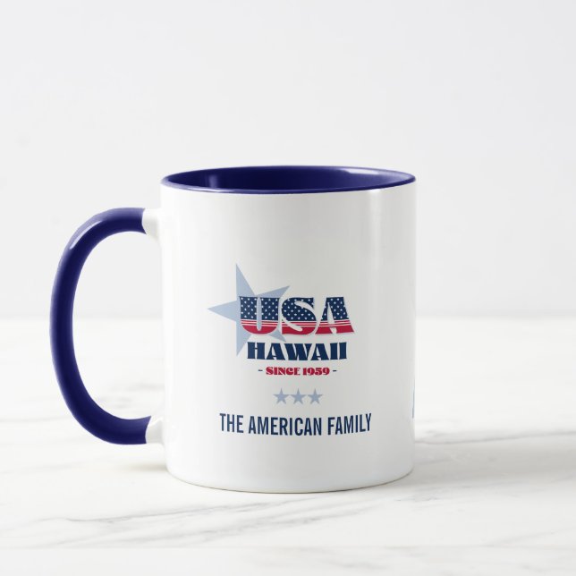 Hawaii USA 1959 Personalised Mug (Left)